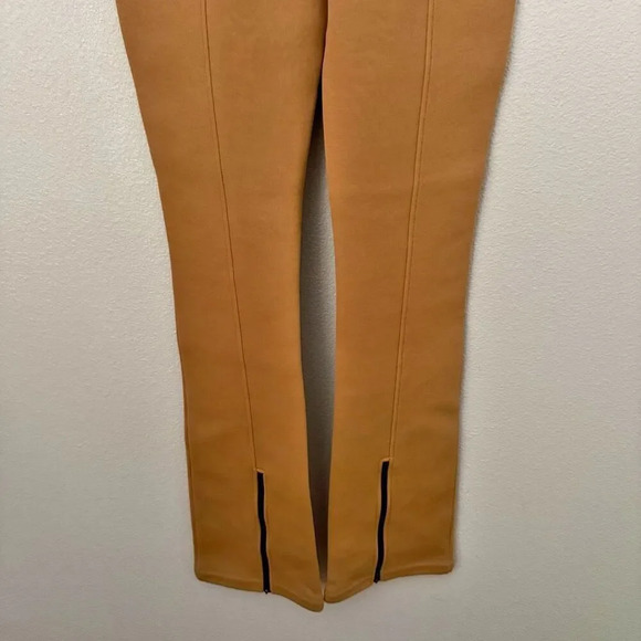 NIKE | Caramel Tan Sweatpants Trousers Flare Center Zipper Ankle | Small - Picture 6 of 7
